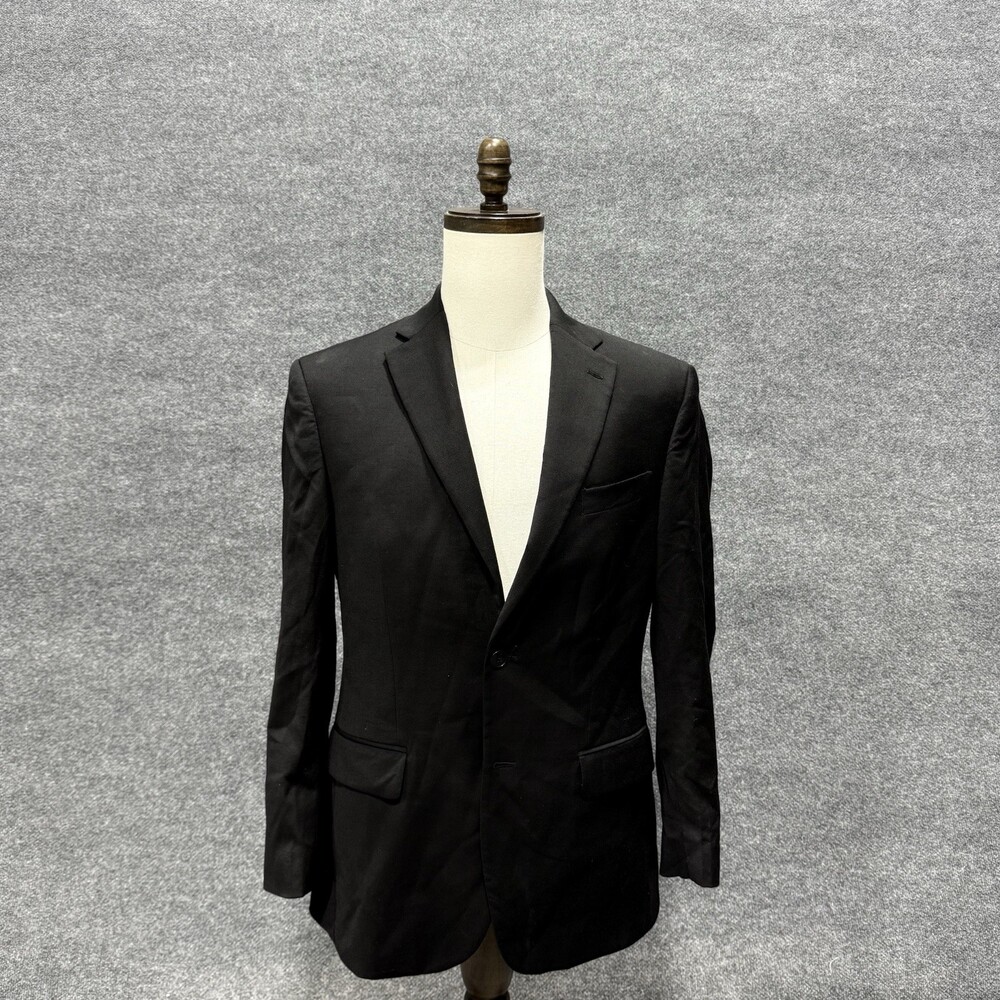 Jos A Bank 1905 Mens Black Blazer Sport Coat Suit Jacket Wool Two Button